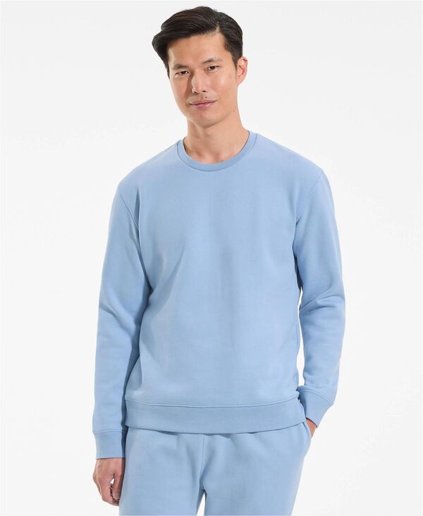 ランズエンド メンズ アウター パーカー・スウェット シャツ Lands' End Men's Long Sleeve Seriousweats Crew Sweatshirt Oasis blue ブルー|ReVida 店