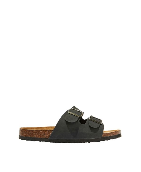 コットンオン メンズ シューズ サンダル COTTON Men's Double Buckle Sandal Black ブラック｜ReVida 店