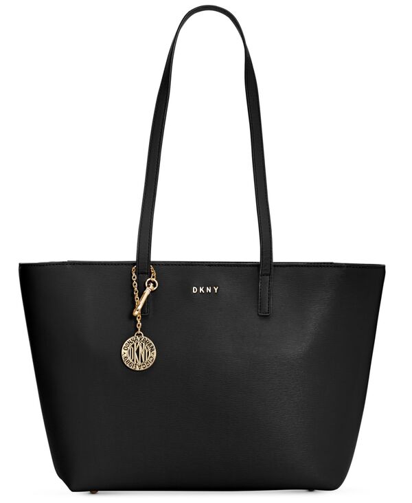 ダナ キャラン ニューヨーク レディース バッグ DKNY Bryant Medium Zippered Tote Bag Black Gold Tone ブラック|ReVida 店
