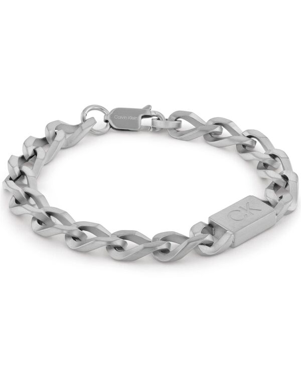 カルバンクライン メンズ アクセサリー ブレスレット・バングル・アンクレット Tシャツ Calvin Klein Men'stainlessteel Chain Link Bracelet Silver シルバー
