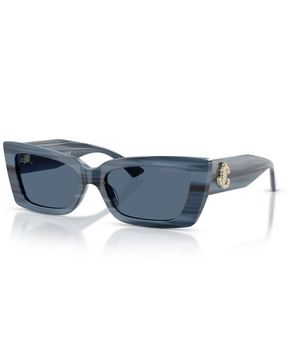 ジミーチュー レディース 付属物 サングラス・アイウェア Jimmy Choo Women\u0027standard Sunglasses JC5037BU Striped Navy 米国海軍