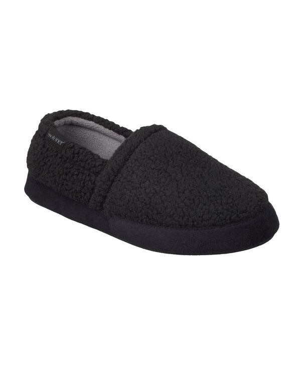 アイソトナー メンズ シューズ サンダル Isotoner Men's Berber Closed Back Slippers Black ブラック|ReVida 店