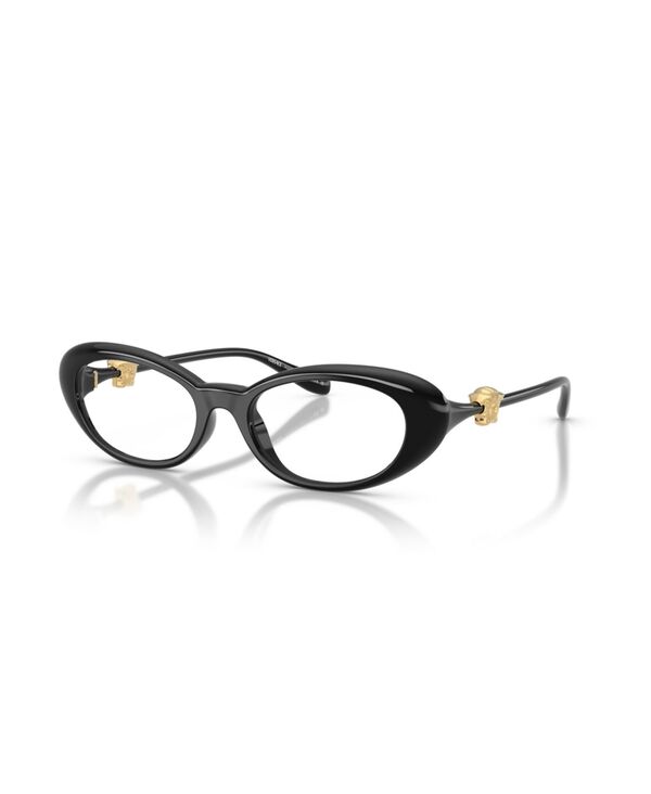 ヴェルサーチ レディース 佩び物 サングラス・アイウェア Versace Women\u0027s Round Eyeglasses VE3381U Black 黒いこと