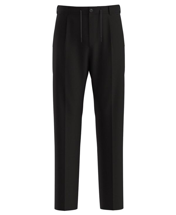ヒューゴボス メンズ ボトムス カジュアルパンツ Hugo Boss Men's Regular-Fit Pants Black ブラック