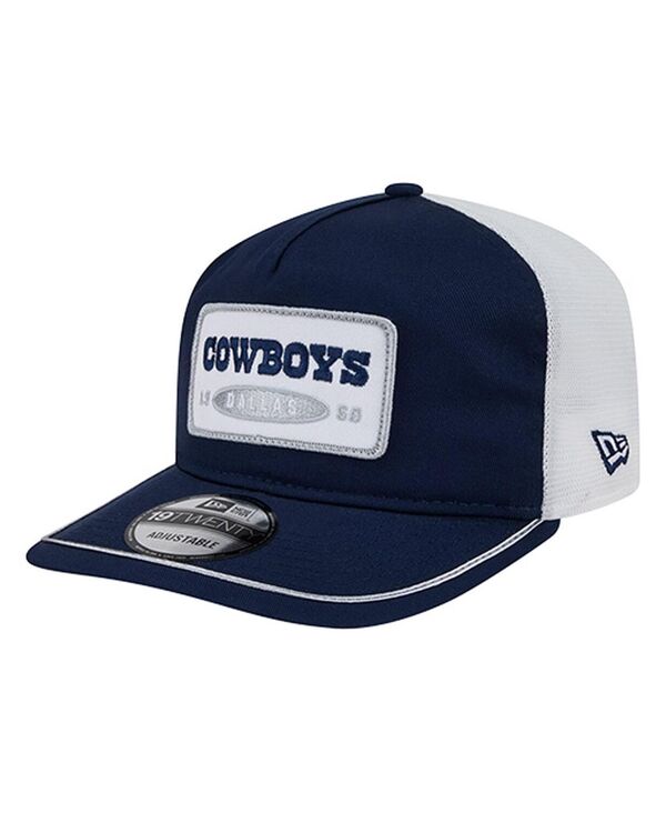 ニューエラ メンズ アクセサリー 帽子 New Era Men's Navy/White Dallas Cowboys Patch 19TWENTY Adjustable Hat Navy White ホワイト