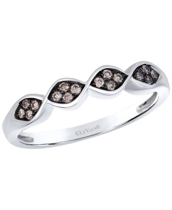 ル ヴァン レディース アクセサリー リング Le Vian Chocolate Diamond Ring (0.12 ct.w.) in 14k Vanilla White Gold ホワイト