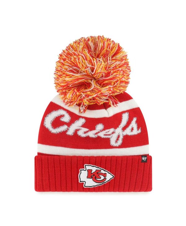 47 ブランド レディース アクセサリー 帽子 ニット '47 Brand Women's Red Kansas City Chiefspirited Cuffed Knit Hat with Pom Red レッド