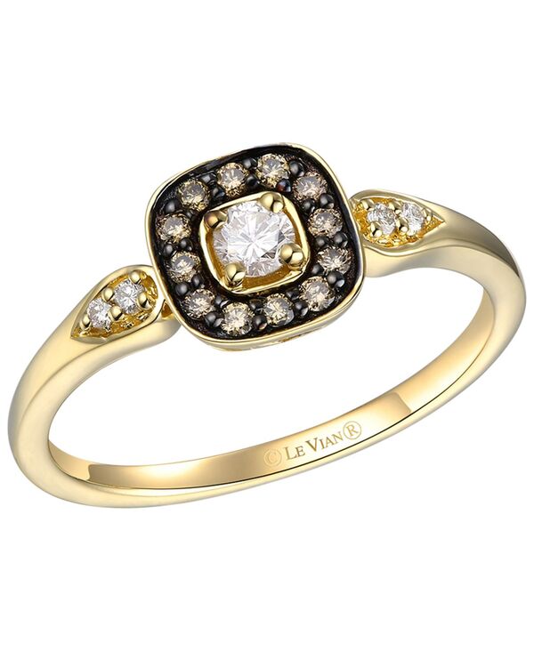 ル ヴァン レディース アクセサリー リング Le Vianude Diamond (0.13 ct.w.) & Chocolate Diamond (0.11 ct.w.) Ring in 14k Honeyellow Gold イエロー