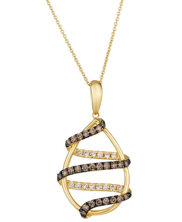 ル ヴァン レディース アクセサリー ネックレス・チョーカー・ペンダントトップ レース Le Vianude Diamond (1/4 ct.w.) & Chocolate Diamond (7/15 ct.w.) Pendant Necklace in 14k Honeyellow Gold イエロー 542,720円