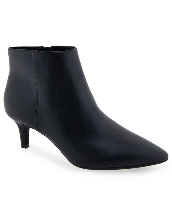 エアロソールズ レディース シューズ ブーツ・レインブーツ アンクル ヒール Aerosoles Edith Ankle Mid Heel Booties Black - Faux Leather ブラック