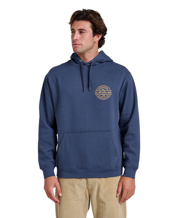 クイックシルバー メンズ アウター パーカー・スウェット 長袖 グラフィック Quiksilver Men's Graphic Long-Sleeve Hoodie Sargasso sea|ReVida 店