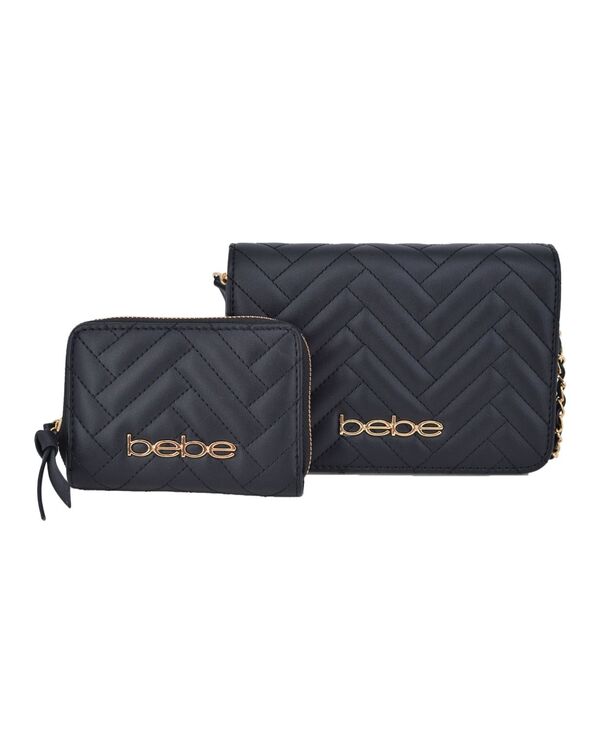 ベベ レディース 付属物 札入れ ミニ Bebe Women\u0027sophia Mini Crossbody Bag with Wallet Black 黒いこと バッグ・小物・ブランド雑貨-レディース財布-財布・ケース