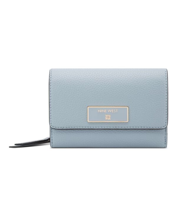 ナインウェスト レディース アクセサリー 財布 Nine West Women's Magdalina French Wallet Ice Blue ブルー|ReVida 店