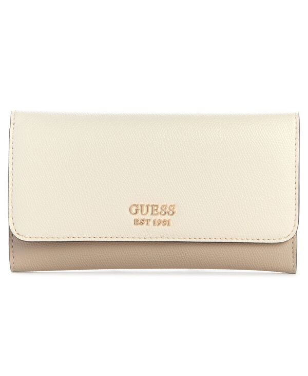 ゲス レディース アクセサリー 財布 GUESS Lyndi Magnetic Snap Slim Clutch Wallet Beige ベージュ