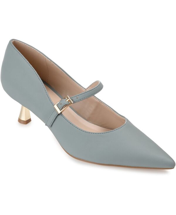 ジュルネ コレクション レディース シューズ パンプス ヒール Journee Collection Women's Manza Pointed Toe Mary Jane Kitten Heel Pumps Blue ブルー