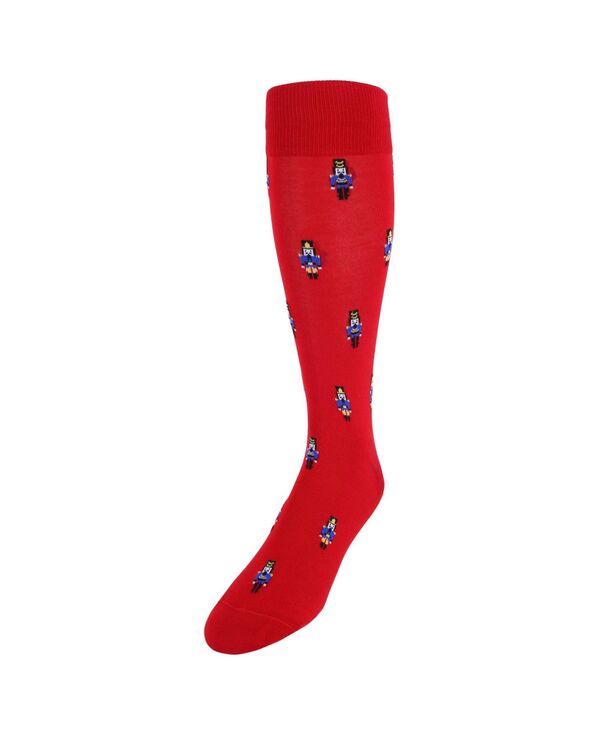 トラファルガー メンズ アンダーウェア 靴下 コットン TRAFALGAR Men's The Nutcracker Over The Calf Christmas Mercerized Cotton Socks Red レッド｜ReVida 店