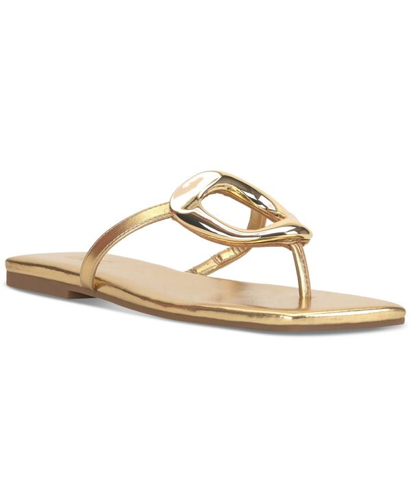 アイ.エヌ.シー インターナショナル コンセプト レディース シューズ サンダル I.N.C. International Concepts Yadira Open-Toe Flat Sandals Gold Smooth ゴールド
