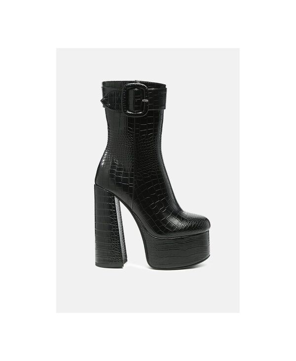 ロンドンラグ レディース シューズ ブーツ・レインブーツ プラットフォーム London Rag Womens Bumpy Platform Bootie Black ブラック｜ReVida 店