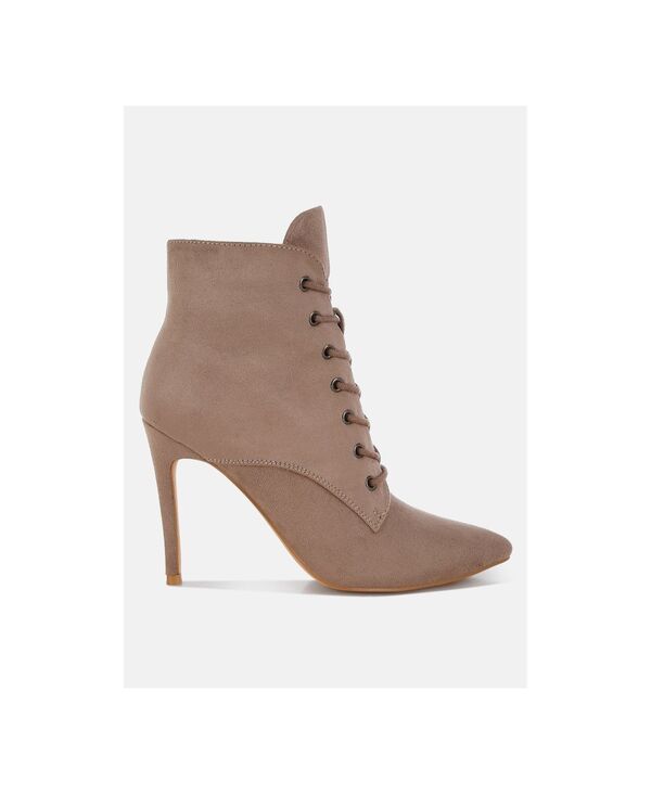 ロンドンラグ レディース シューズ ブーツ・レインブーツ レース London Rag Womens Agmati Lace Up Stiletto Boots Beige/khaki カーキ