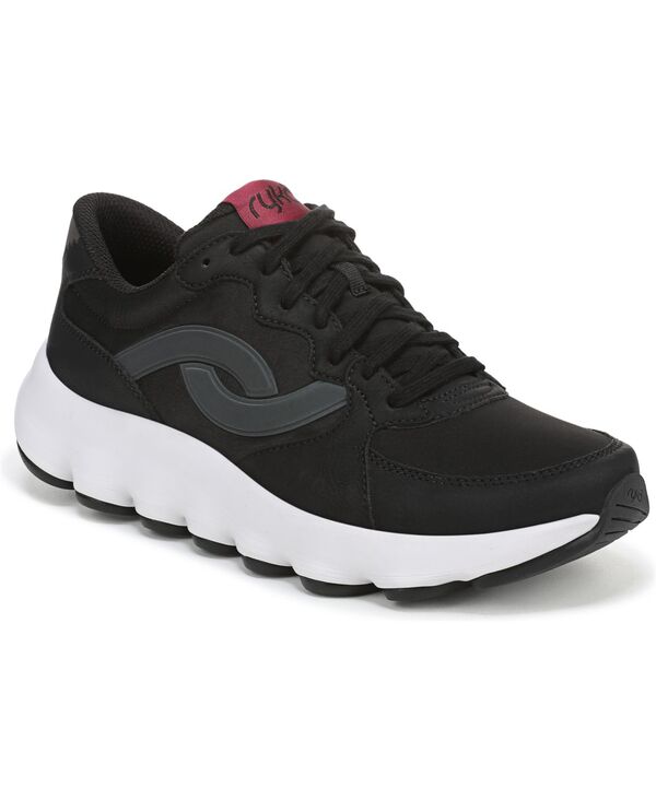 ライカ レディース シューズ スニーカー レース Ryka Women's Podflow Retro Lace Up Walking Sneakers Black Mesh Fabric ブラック