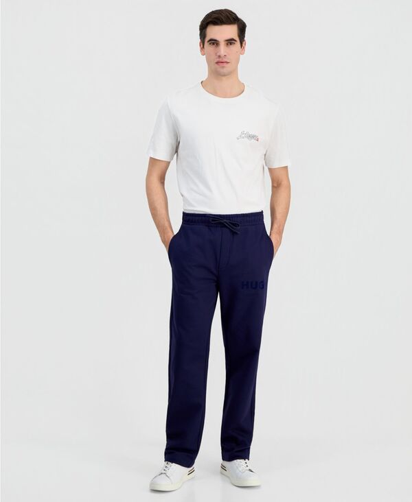 ヒューゴボス メンズ ボトムス カジュアルパンツ パイル スウェットパンツ Hugo Boss Men's Dumrulo French Terry Regular-Fit Sweatpants NAVY ネイビー