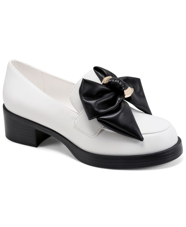 カール ラガーフェルド レディース シューズ スリッポン・ローファー ドット KARLAGERFELD PARIS Women's Camilia Fan Polka-Dot Loafers Bright White/Black ホワイト