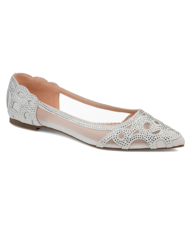ジュルネ コレクション レディース シューズ パンプス Journee Collection Women's Batavia Embellished Flats White ホワイト