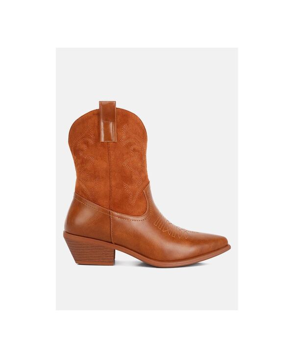 ロンドンラグ レディース シューズ ブーツ・レインブーツ パッチワーク ヒール London Rag Womens Hasting Patchwork Detailow Heel Cowboy Boots Beige/khaki カーキ 14,950円
