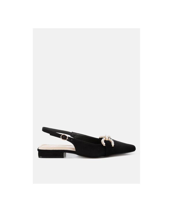 ロンドンラグ レディース シューズ パンプス London Rag Womensalova Pearl-Studded Horsebit Flats Black ブラック