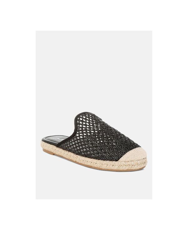 ロンドンラグ レディース シューズ サンダル London Rag Nongai Raffia Espadrilles Mules Black ブラック 13,831円