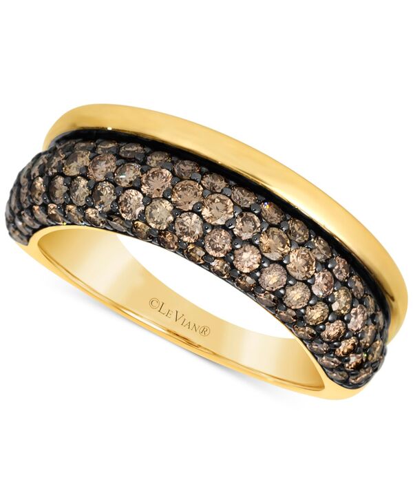 ル ヴァン レディース アクセサリー リング Le Vian Chocolatier Chocolate Diamond Pav & Polished Band (1-1/4 ct.w.) in 14k Yellow Gold イエロー