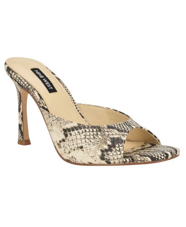 ナインウェスト レディース シューズ スリッポン・ローファー サンダル Nine West Women's Kisco Slip-On Stiletto Dressandals Light Natural Snake