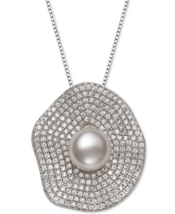 ベル ドゥ メール レディース アクセサリー ネックレス・チョーカー・ペンダントトップ レース Belle de Mer Cultured Freshwater Pearl (8mm) & Cubic Zirconia 18\