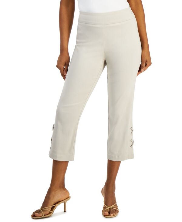 ジェイエムコレクション レディース ボトムス カジュアルパンツ プチ キャップ レース JM Collection Petite Side-Lace-Up Capri Pantstonewall