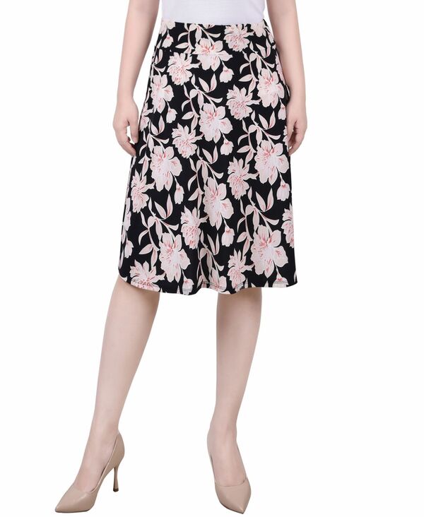 ニューヨークコレクション レディース ボトムスカート ひざ丈 プチ NY Collection Petite Wide Waisted Knee Length Skirt Midnight B