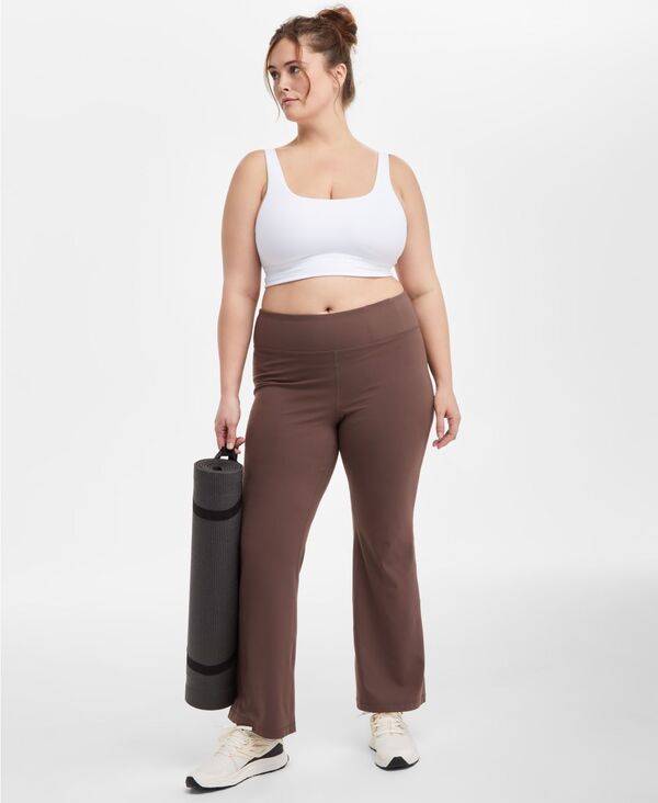イデオロギー レディース ボトムス レギンス プラスサイズ IDeology Plusize High Rise Flared Leggings Brownie
