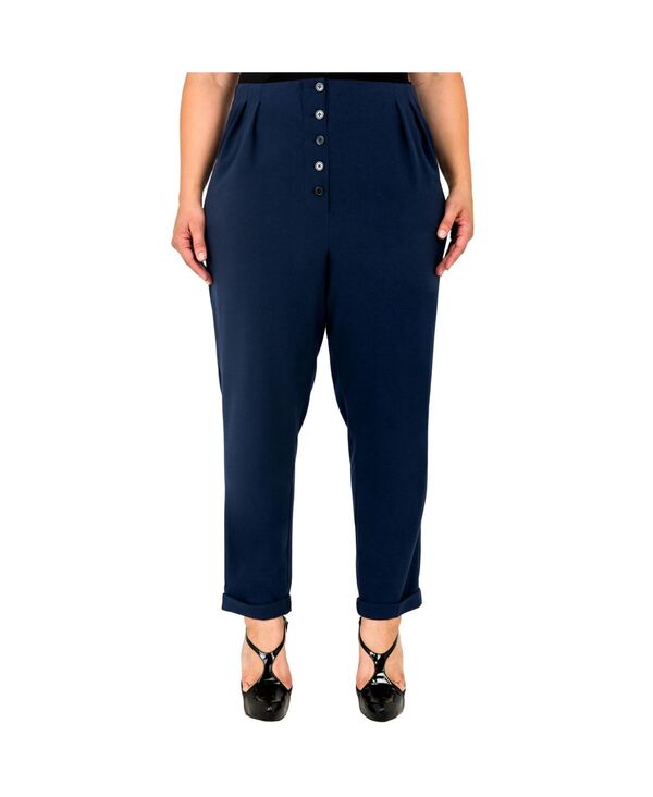 スタンダーズ アンド プラクティス レディース ボトムス カジュアルパンツ クロップド Standards & Practices Women's Hollywood Waist Cropped Carrot Pants Navy blue ネイビー