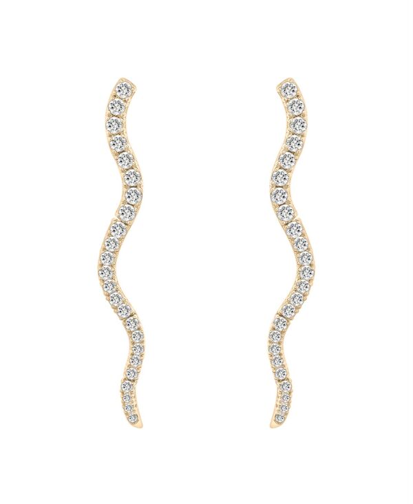 ラップド イン ラヴ レディース アクセサリー ピアス・イヤリング Wrapped in Love Diamond Wavy Drop Earrings (1 ct.w.) in 14k White Gold or 14k Yellow Gold イエロー