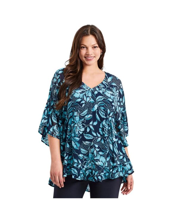 アベニュー レディース トップス シャツ シフォン ブラウス AVENUE Women's Harlow Chiffon Blouse Floral sketch