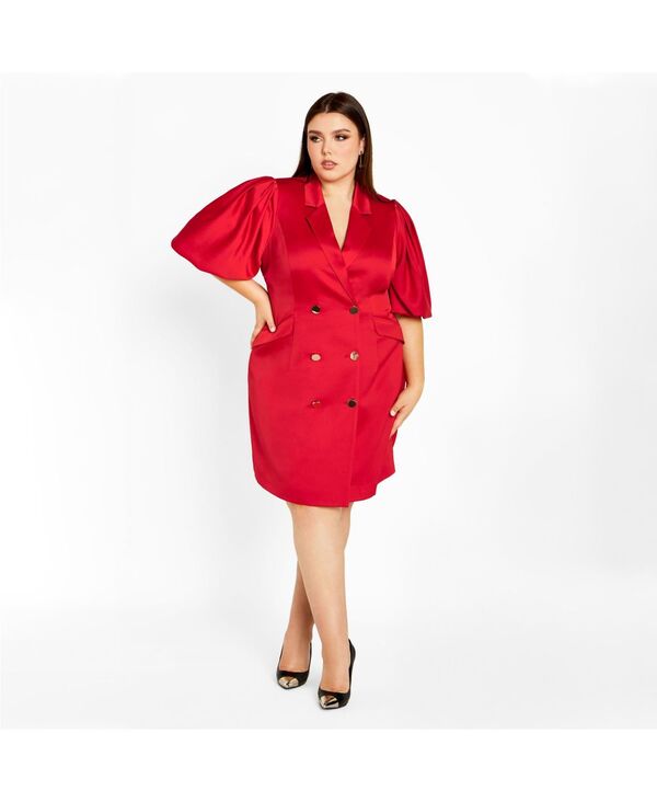 シティーシック レディース トップス ワンピース プラスサイズ CITY CHIC Plusize Julissa Dress Red レッド