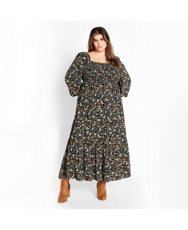 シティーシック レディース トップス ワンピース プラスサイズ CITY CHIC Plusizemilie Dress Ditsy