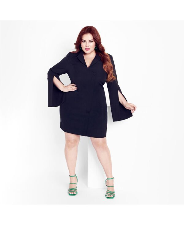 シティーシック レディース トップス ワンピース プラスサイズ CITY CHIC Plusize Adaline Dress Black ブラック|ReVida 店