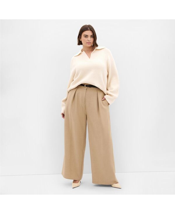 シティーシック レディース アウター ニット・セーター プラスサイズ CITY CHIC Plusize Star Alley Sweater Cream クリーム