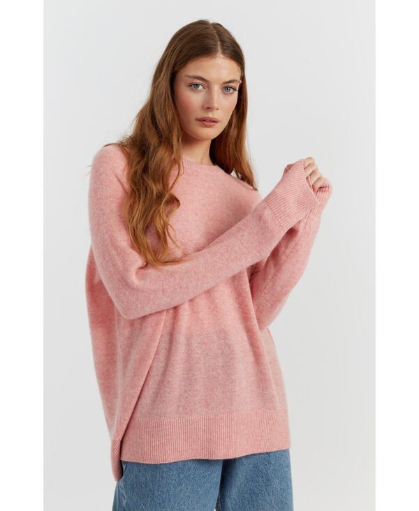 チンティアンドパーカー レディース アウター ニット・セーター Chinti & Parker Women's Lightweight Cashmere Sweater Pink marl マール