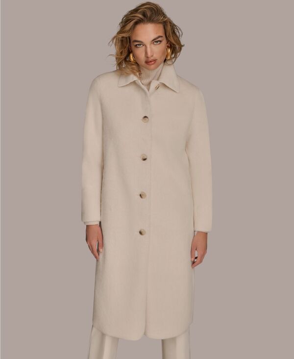 ダナ キャラン ニューヨーク レディース アウター ジャケット・ブルゾン コート マキシ Donna Karanew York Women's Button Front Maxi Coat Ivory アイボリー
