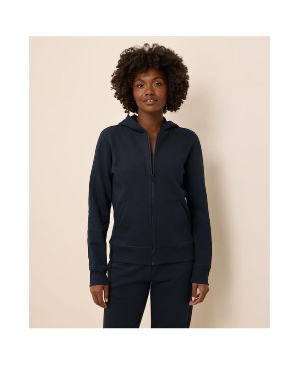 パクト レディース アウター パーカー・スウェット コットン フリース Pact Women's Organicotton Cloud Brushed Fleece Zip Hoodie Midnight blue ブルー|ReVida 店