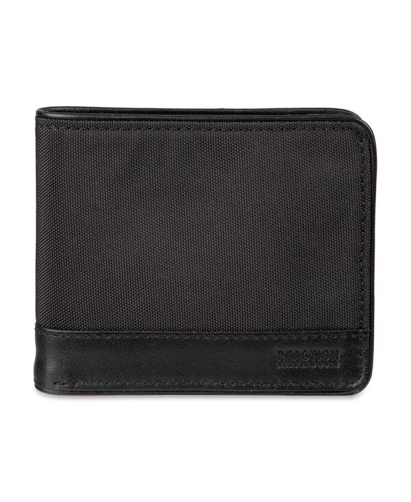 ケネスコール メンズ アクセサリー 財布 キャップ Kenneth Cole Reaction Men RFID Extra Capacity Slim Fold Wallet Black ブラック