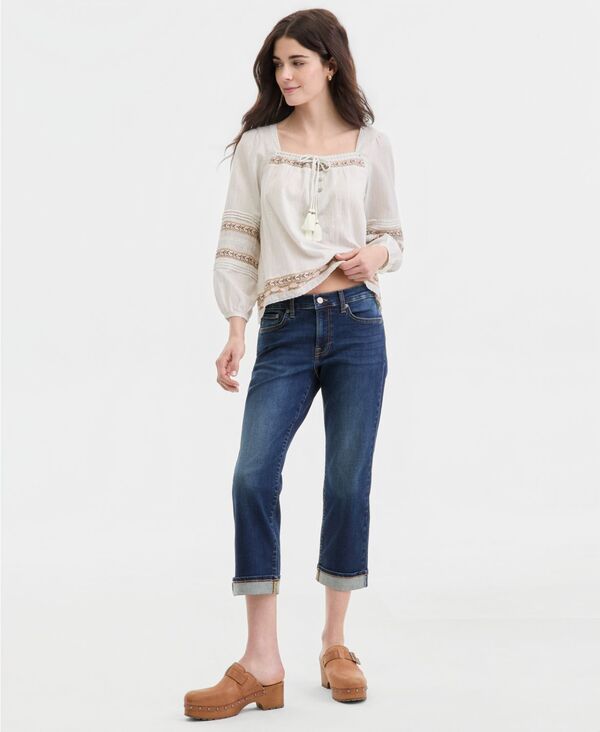 ラッキーブランド レディース ボトムス デニムパンツ ジーンズ Lucky Brand Women's Mid-Rise Sweet Crop Jeans Brighter Days Wash