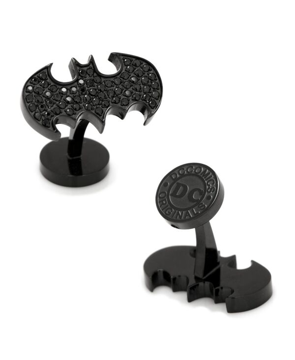 カフリンクス メンズ アクセサリー カフスボタン Tシャツ Cufflinks Inc. Stainlessteel Pave Crystal Batman Cufflinks Black ブラック