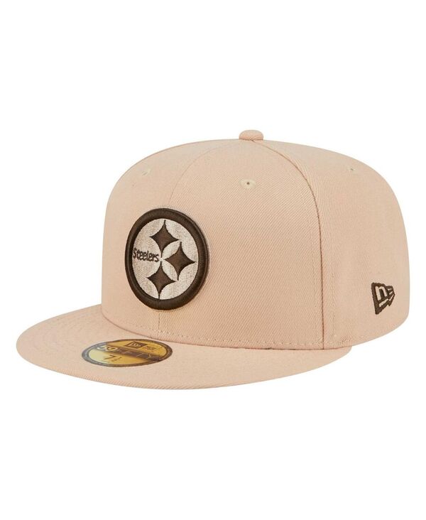 ニューエラ メンズ アクセサリー 帽子 Tシャツ New Era Men's Tan Pittsburgh Steelers Candied Pecan 59FIFTY Fitted Hatan タン